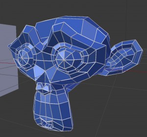 白い線を入れてみました。こんなことも、Blenderなら簡単。解説はいずれ……。